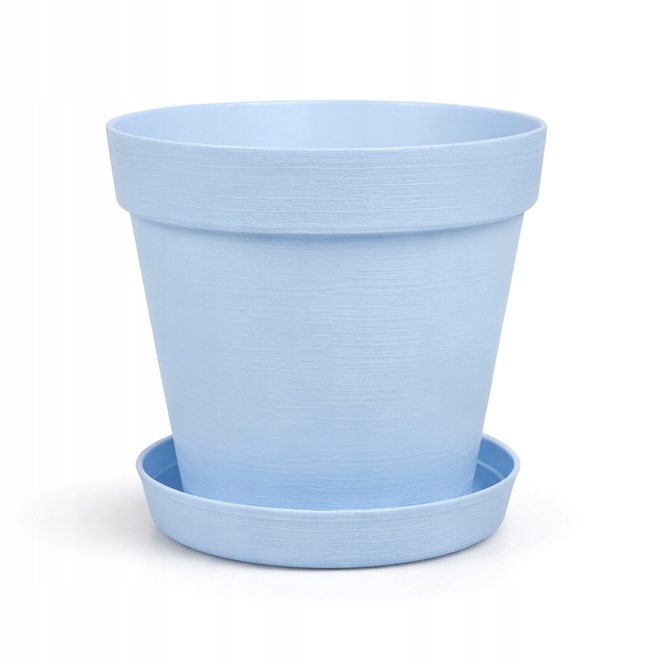 ZESTAW Doniczka 16cm+Podstawka 14cm,1,77L Stylowy Zestaw EKO, NIEBIESKI