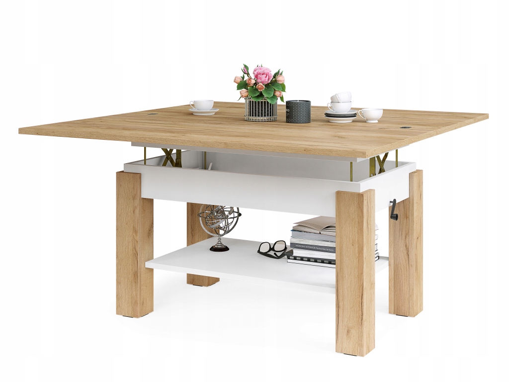 

Brawo Dąb Craft Złoty/Biały Ława Stół Ławostół