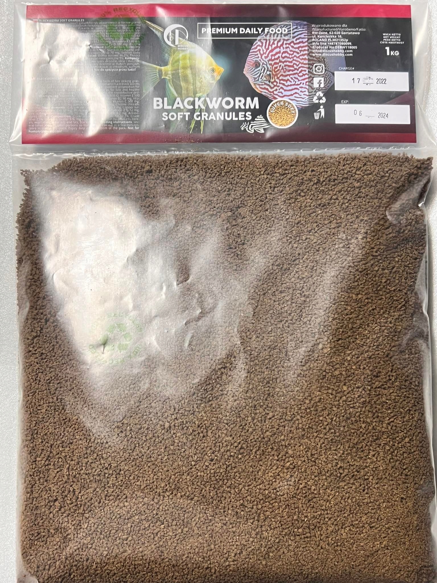 Premium Daily Food měkké granule 1 kg Blackworm