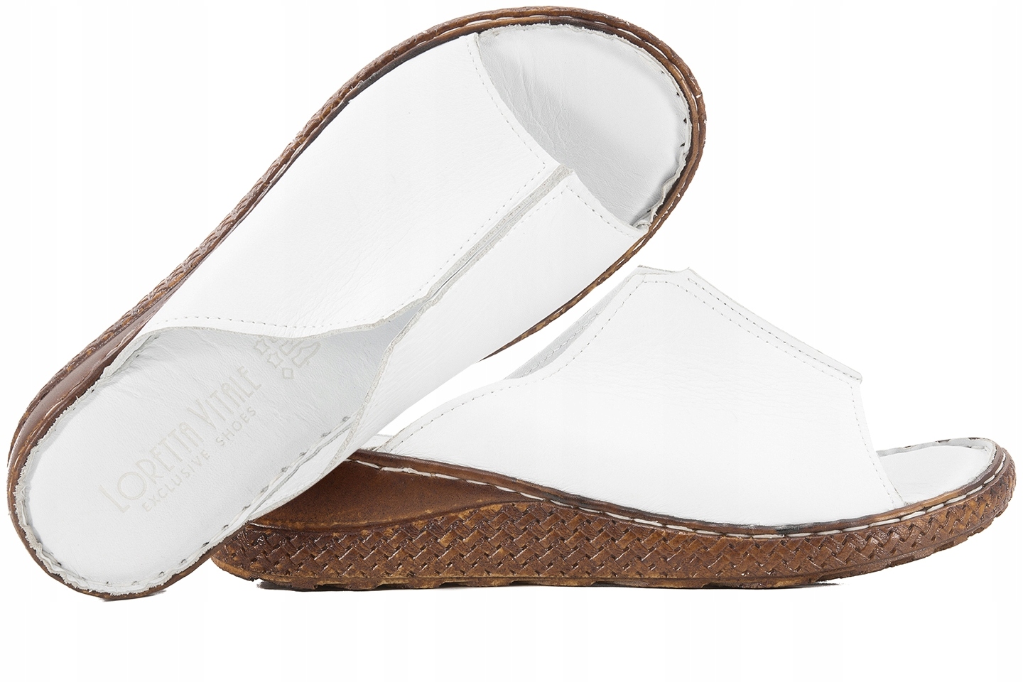 Loretta Vitale K213 Nazouváky Koturn Kůže bílá 36 Bílá