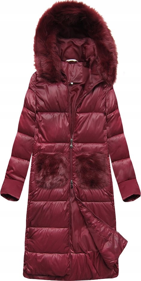 

Kurtka Płaszcz Długa Zimowa Parka Kaptur Futro S