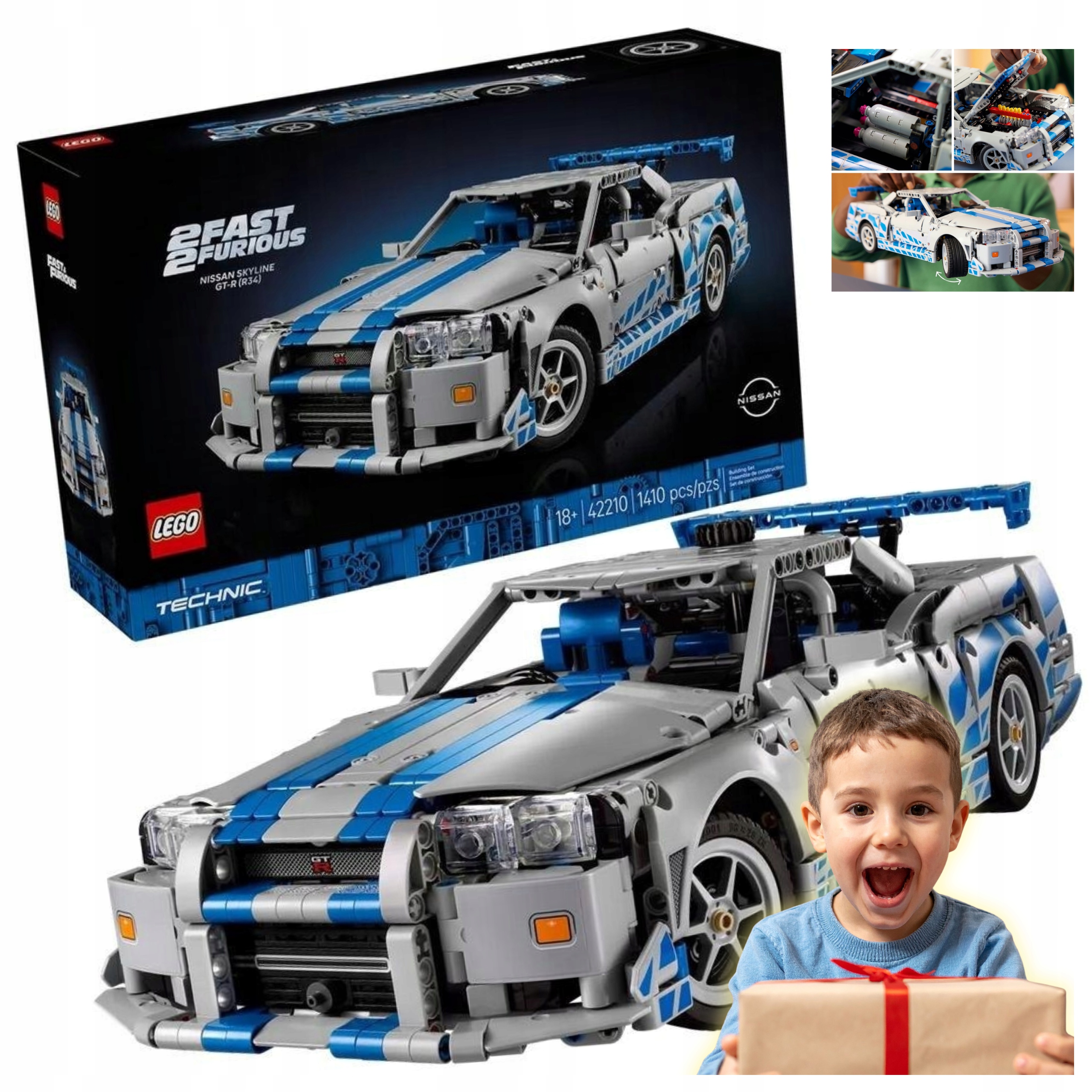 Lego(r) Technic 42210 Auto Nissan Skyline Gt-r Dárek Pro Děti