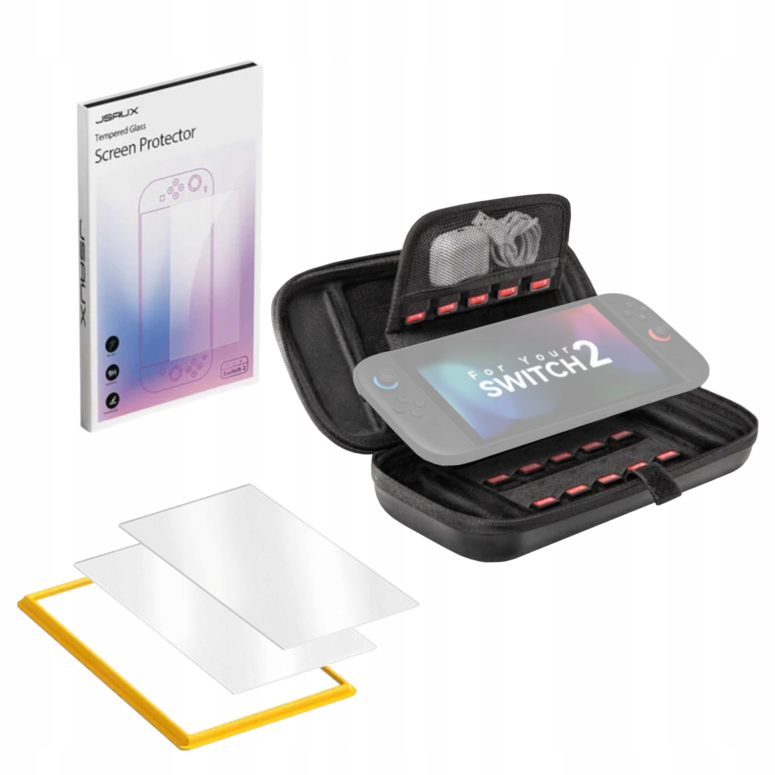 Szkło ochronne matowe Etui Futerał Kieszeń na gry do Nintendo Switch 2