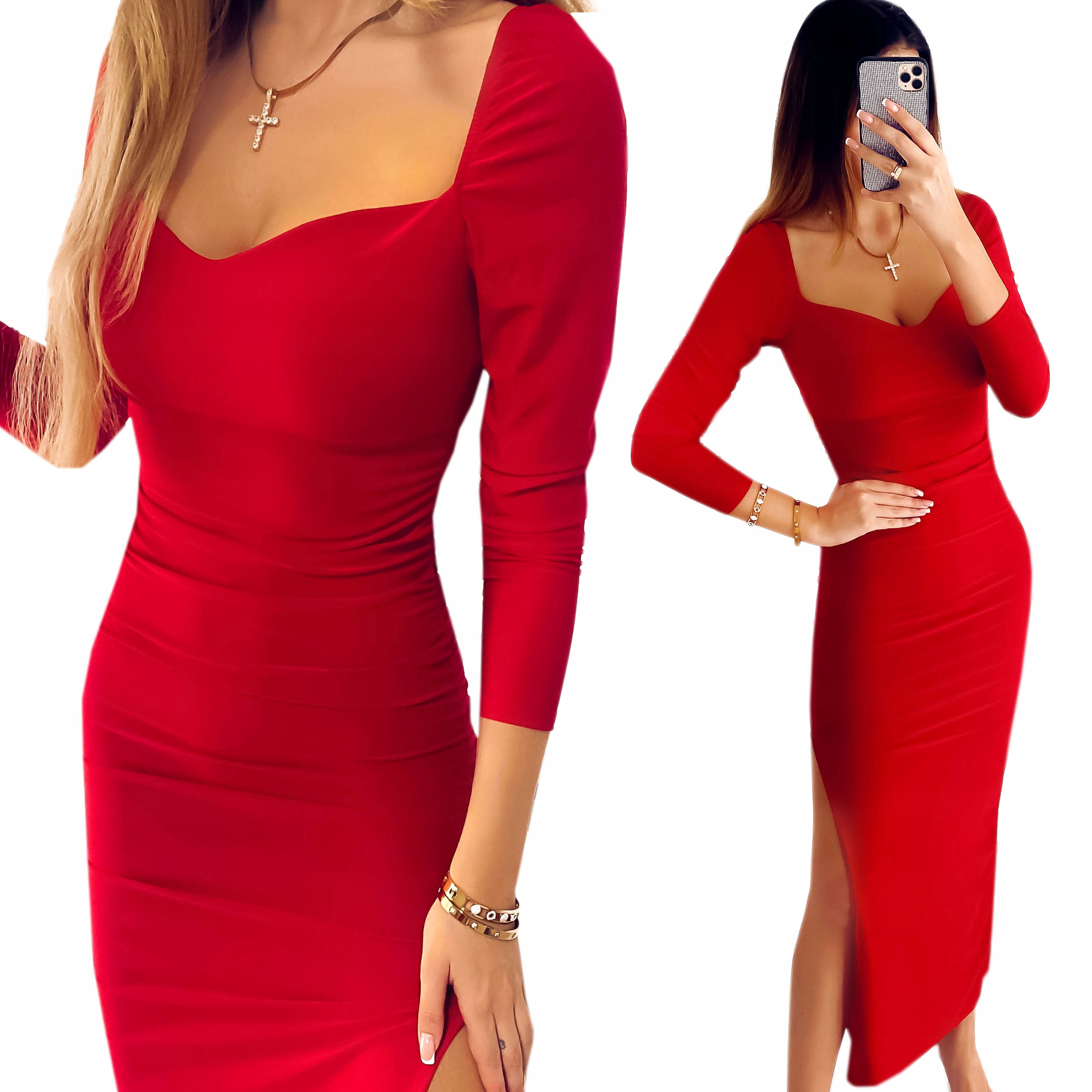 

Sukienka Kobieca Długa Dekolt