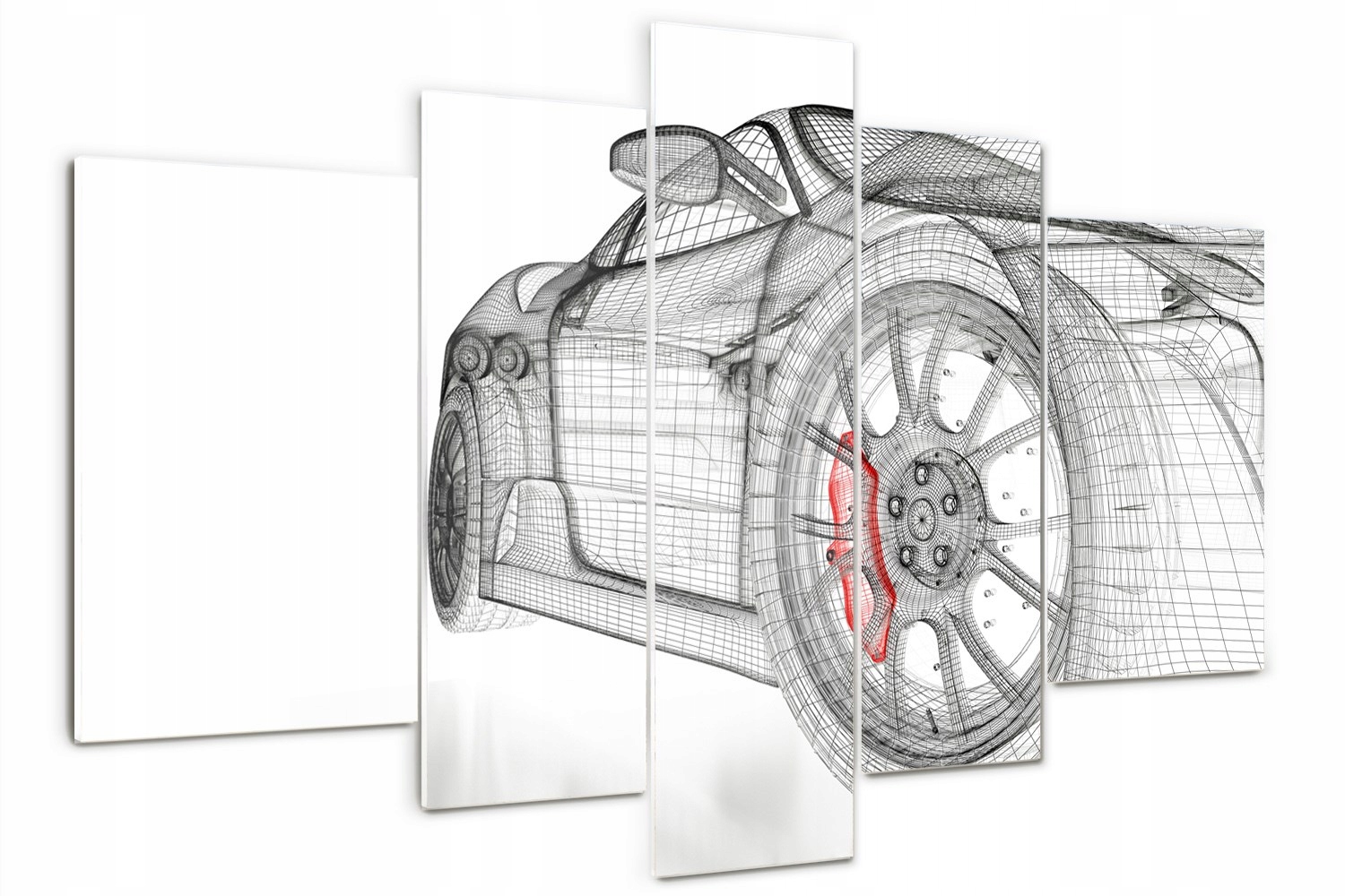 

Obraz szklany tryptyk do salonu Siatka samochodu