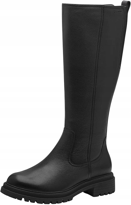 Tamaris Černé Klasické Kozačky Z Přírodní Kůže 41 6DA