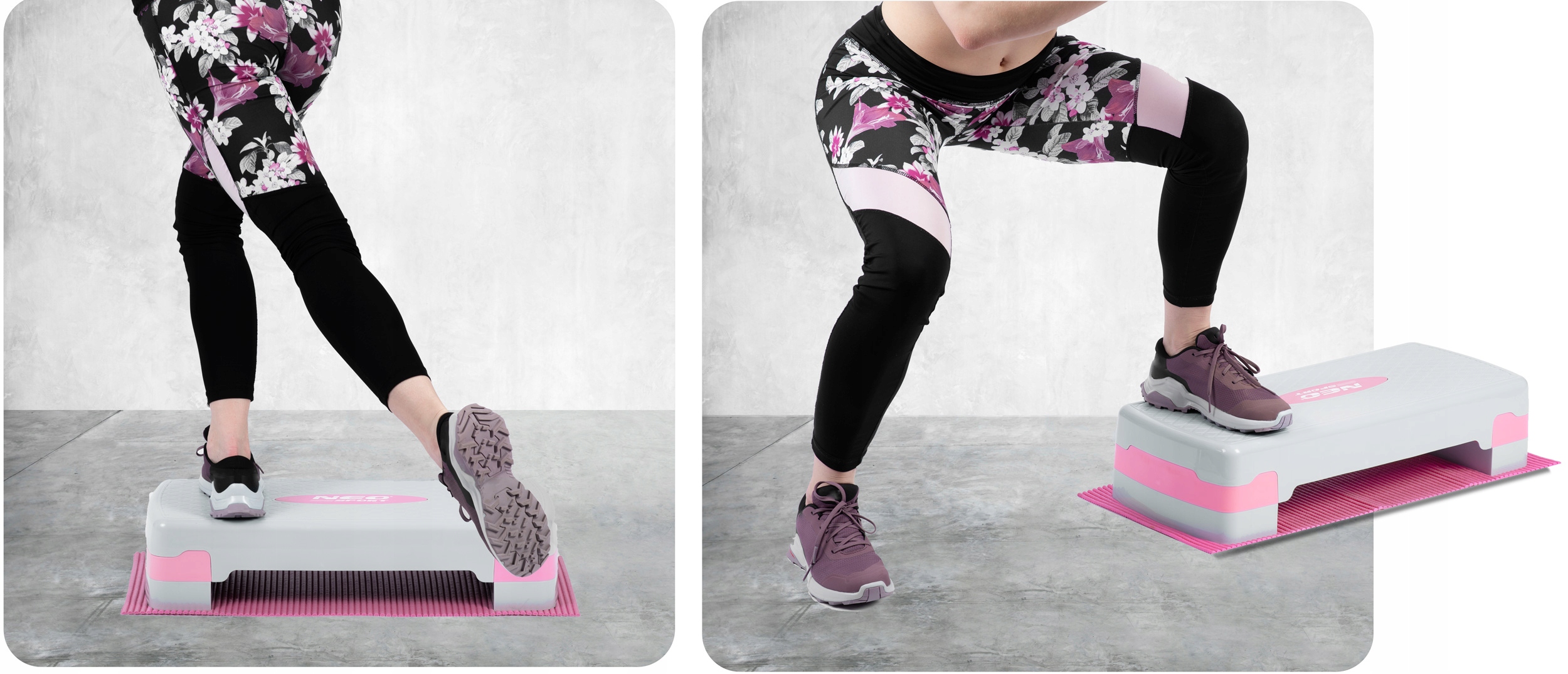 STEP do ĆWICZEŃ FITNESS AEROBIKU 2 STOPNIE + MATA Długość 68 cm