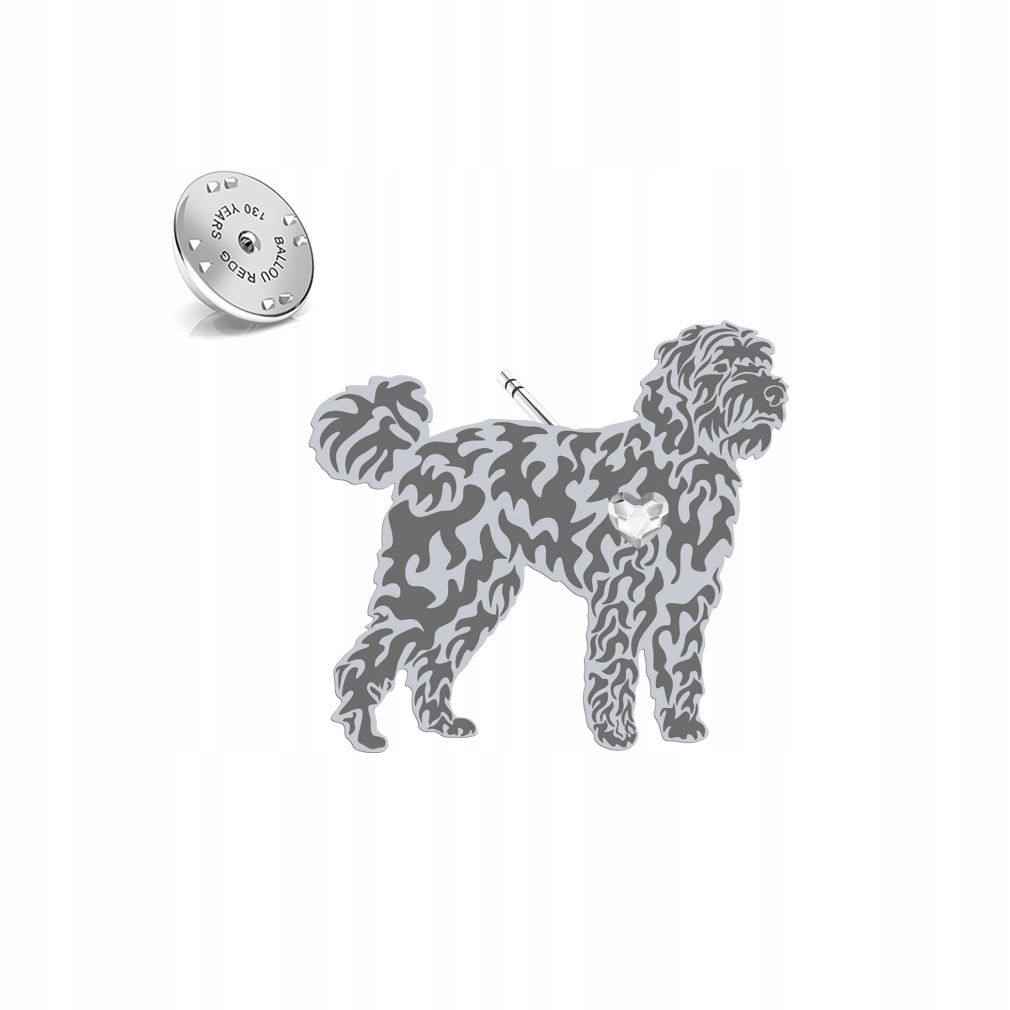 Odznak Stříbrná Labradoodle 925 Žena Dárek Šperky Dedikace Bonus