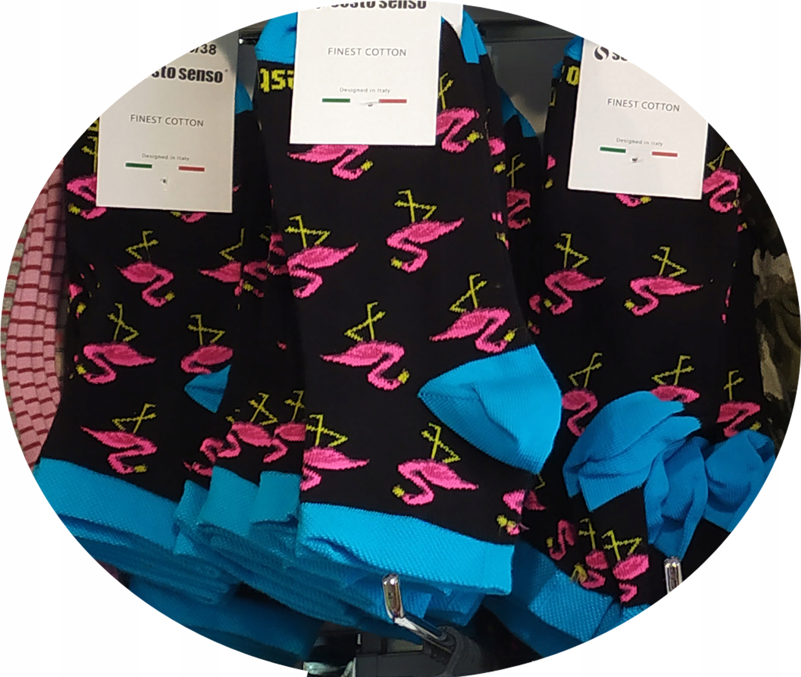 Zakostki 3/4 SKARPETY W ŚMIESZNE WZORY Flam 39-42 Marka Sesto Senso