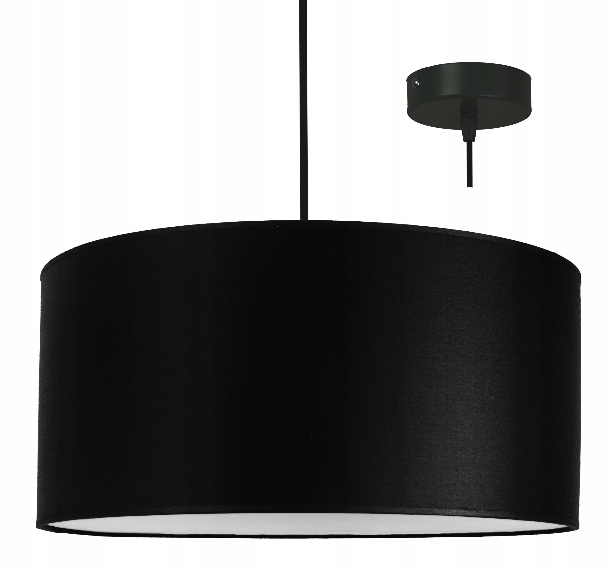 Moderní závěsná lampa 40 cm, černý lustr, obývací pokoj, ložnice,