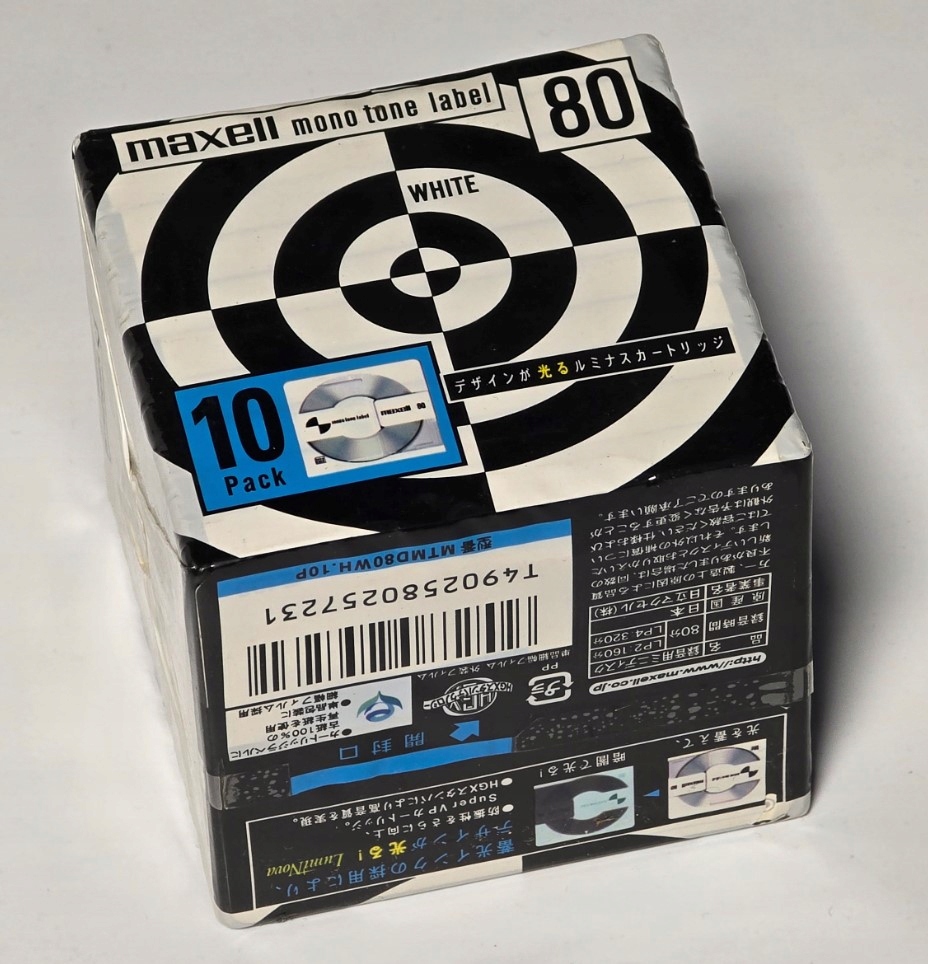 Minidisc Diskety MD Maxell Mono Tone Label Japan Nové Fólie 10 Ks