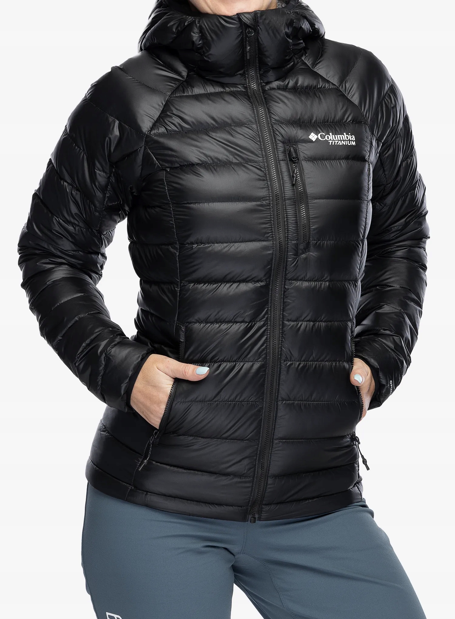 Dámská péřová bunda Columbia Arctic Crest Down Hooded Jacket černá M