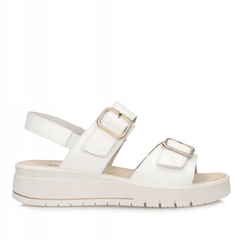 Dámské sandály IMac 108050 1405/027 bílé/krémově bílé na platformě