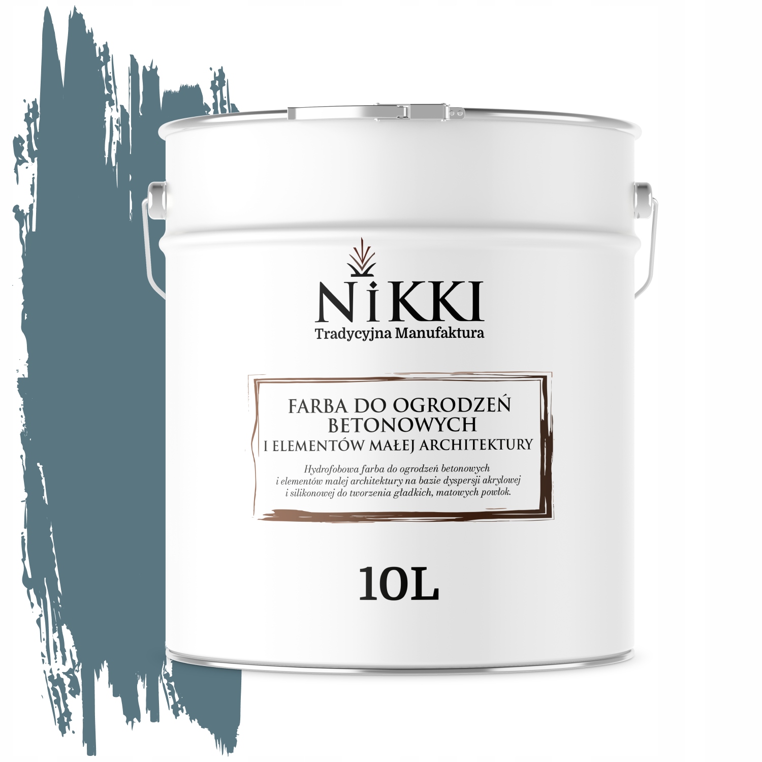 Farba Na Maľovanie Plotov 10 L Betónových Kvetináčov, Modrá, F136