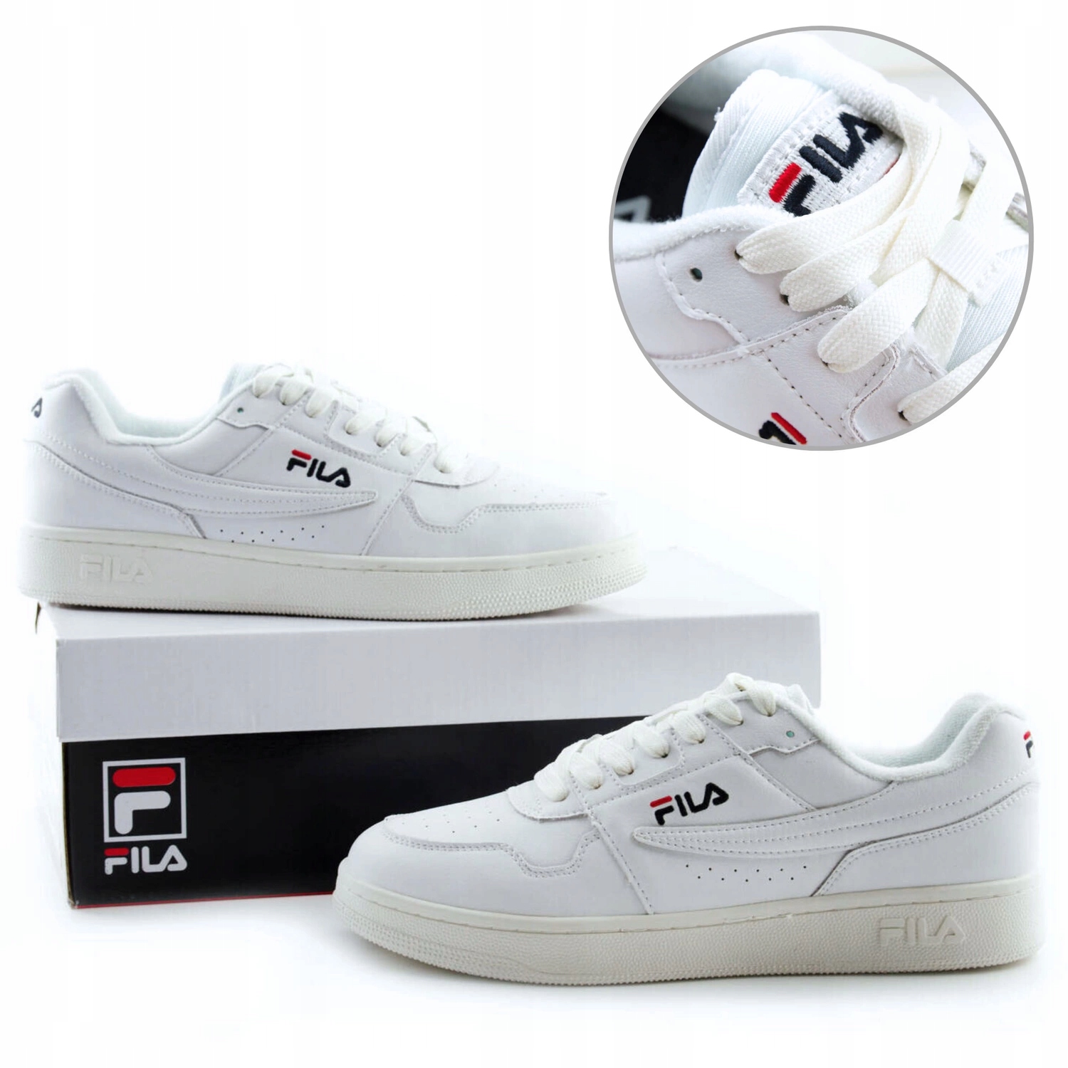 Boty Fila Arcade pánské sportovní kožené tenisky bílé tenisky velikost 44