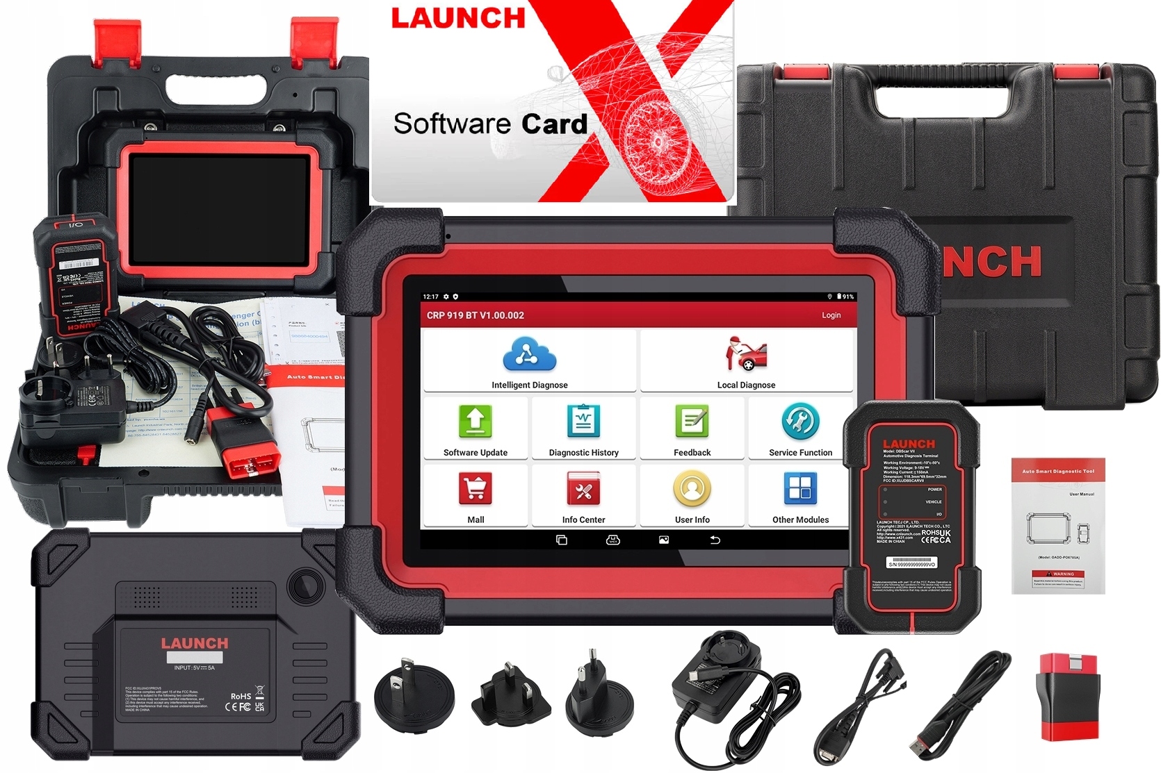 Launch X431 Crp919 X Bt Canfd Tester diagnostyczny OBD2 Tablet J.pl Dealer