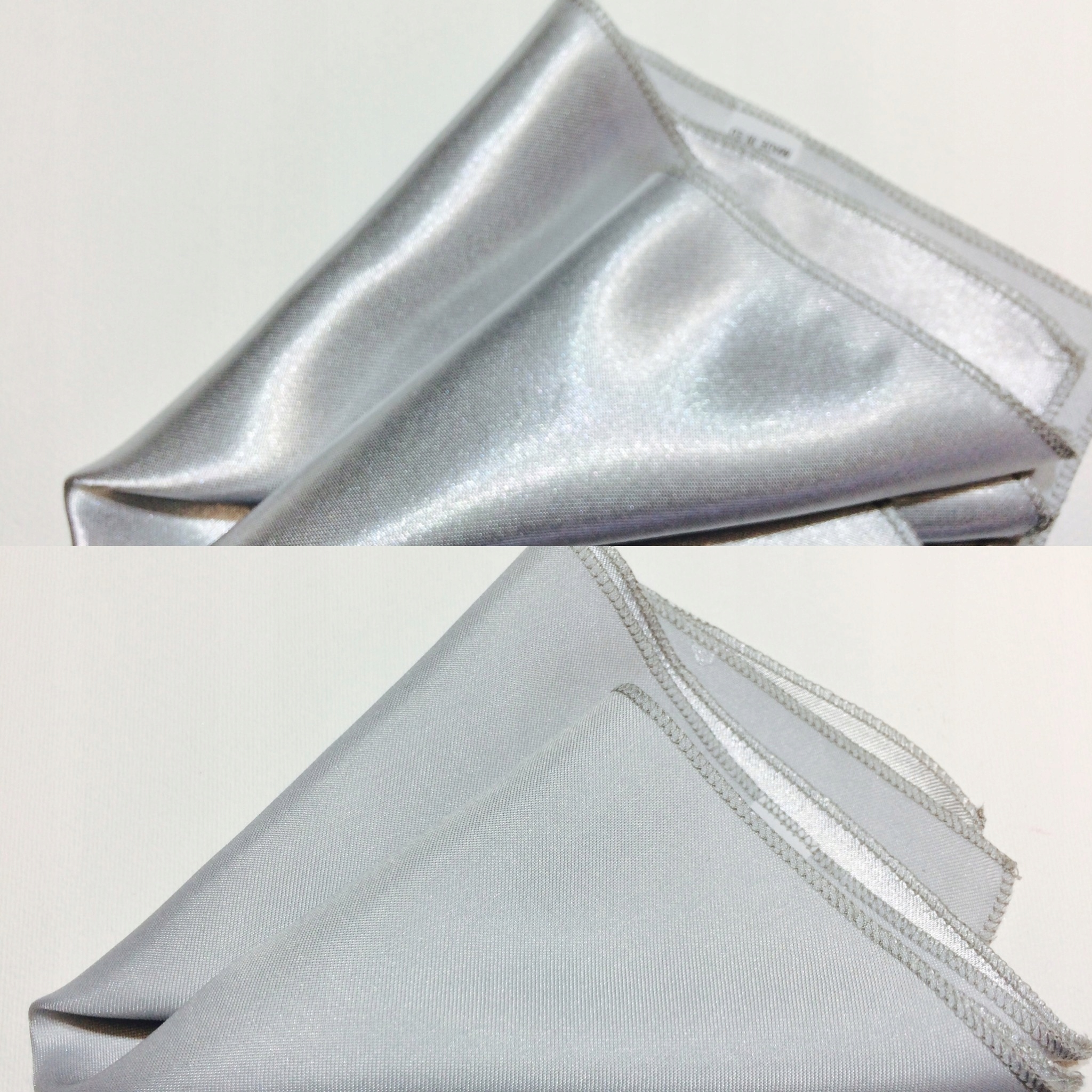 SREBRNA POSZETKA SZARA CHUSTECZKA WYPUSTKA KIESZON