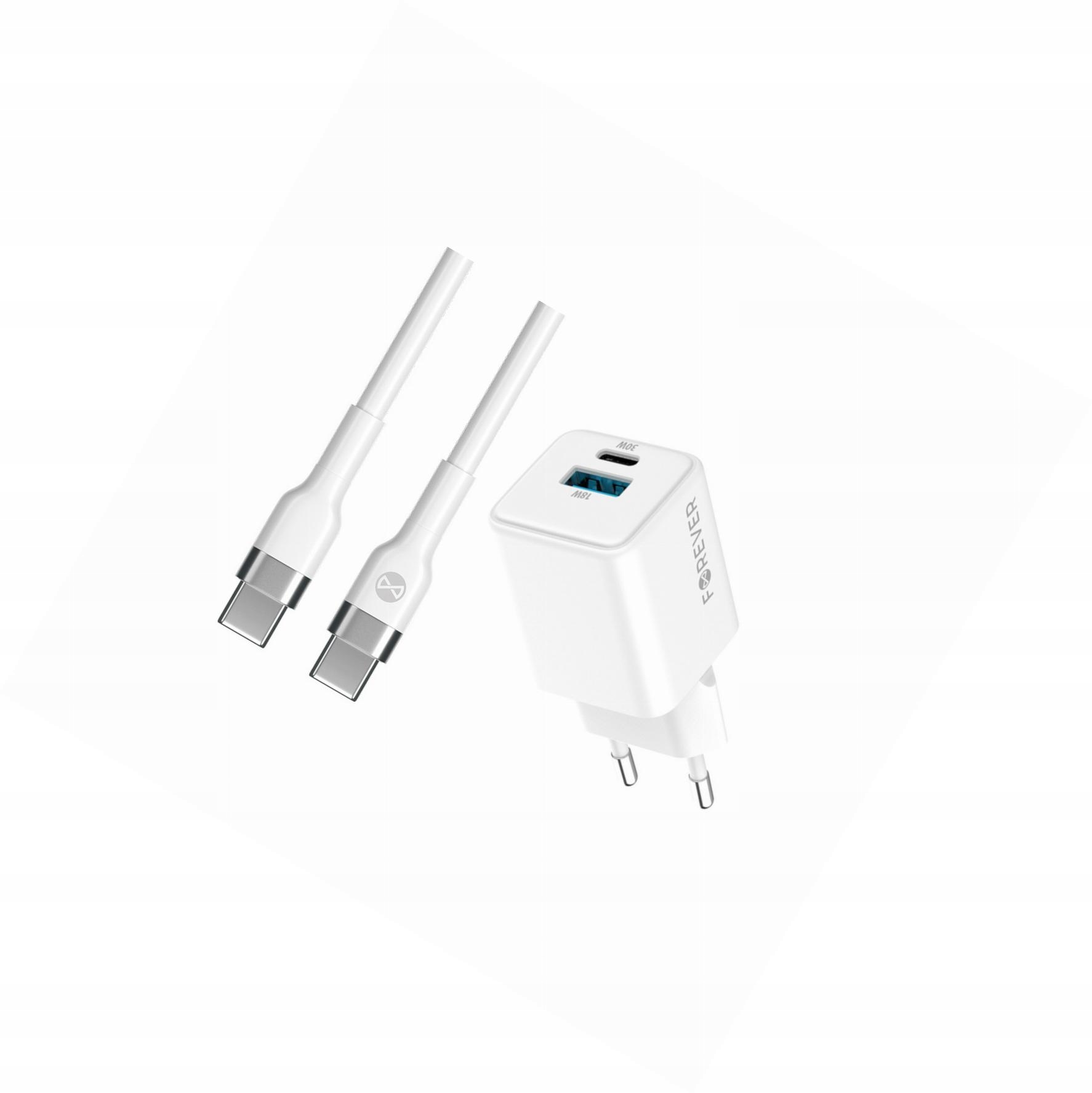 Szybka ładowarka GaN 30W Usb i Usb-c z kablem do Xiaomi Mi Note 10