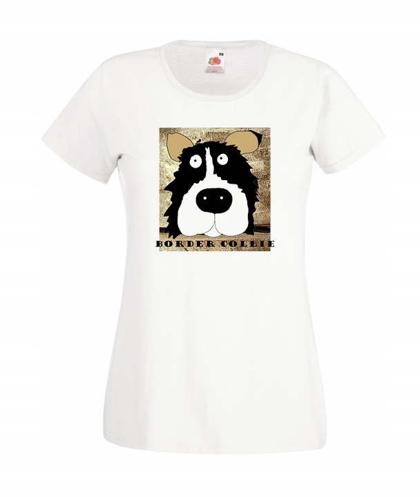 

XXL Koszulka Damska Border Collie Pies Psy Wzory