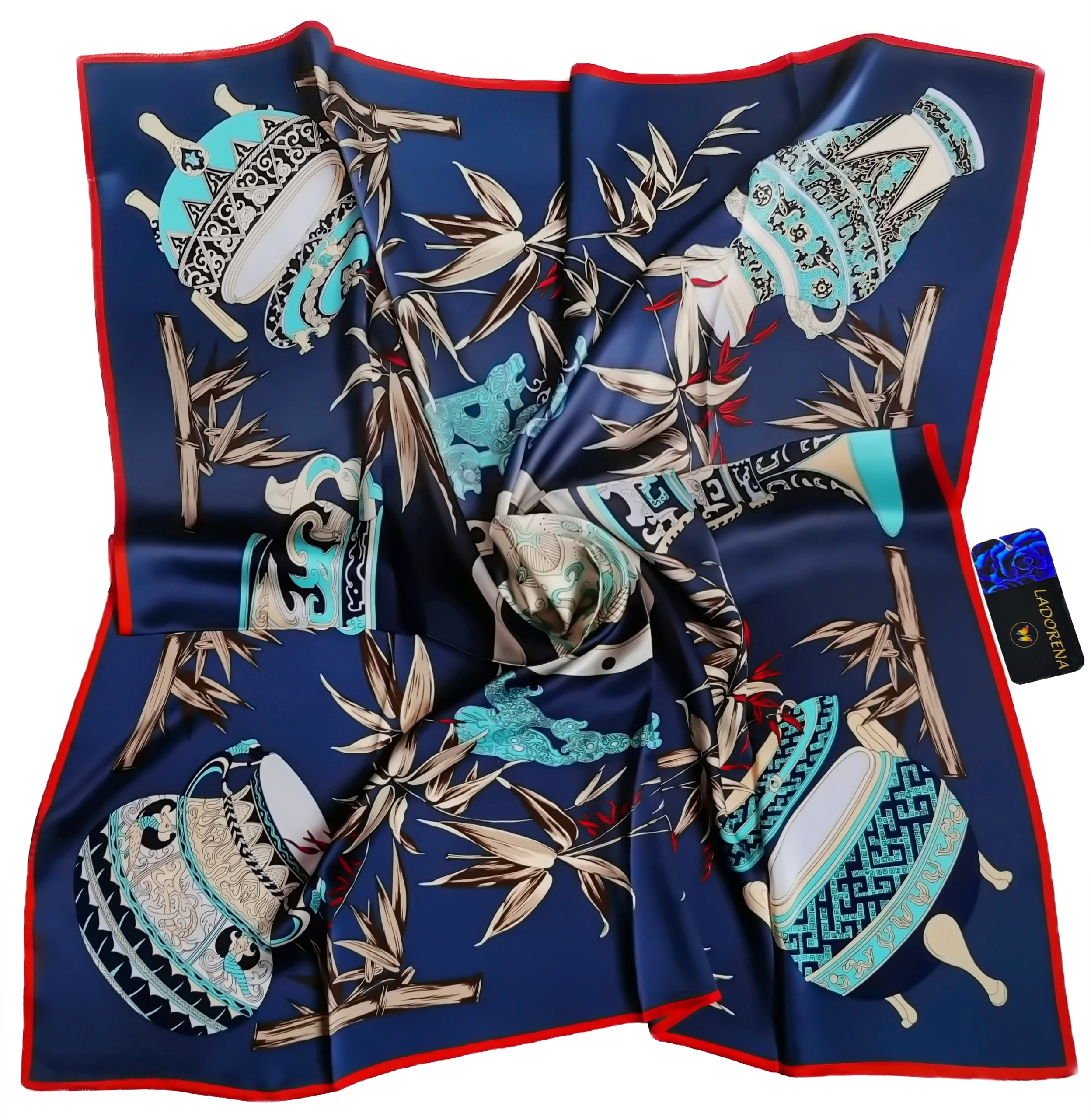 Hedvábný Šátek 100% Přírodní Hedvábí Morušová Značka Kvalita Hq