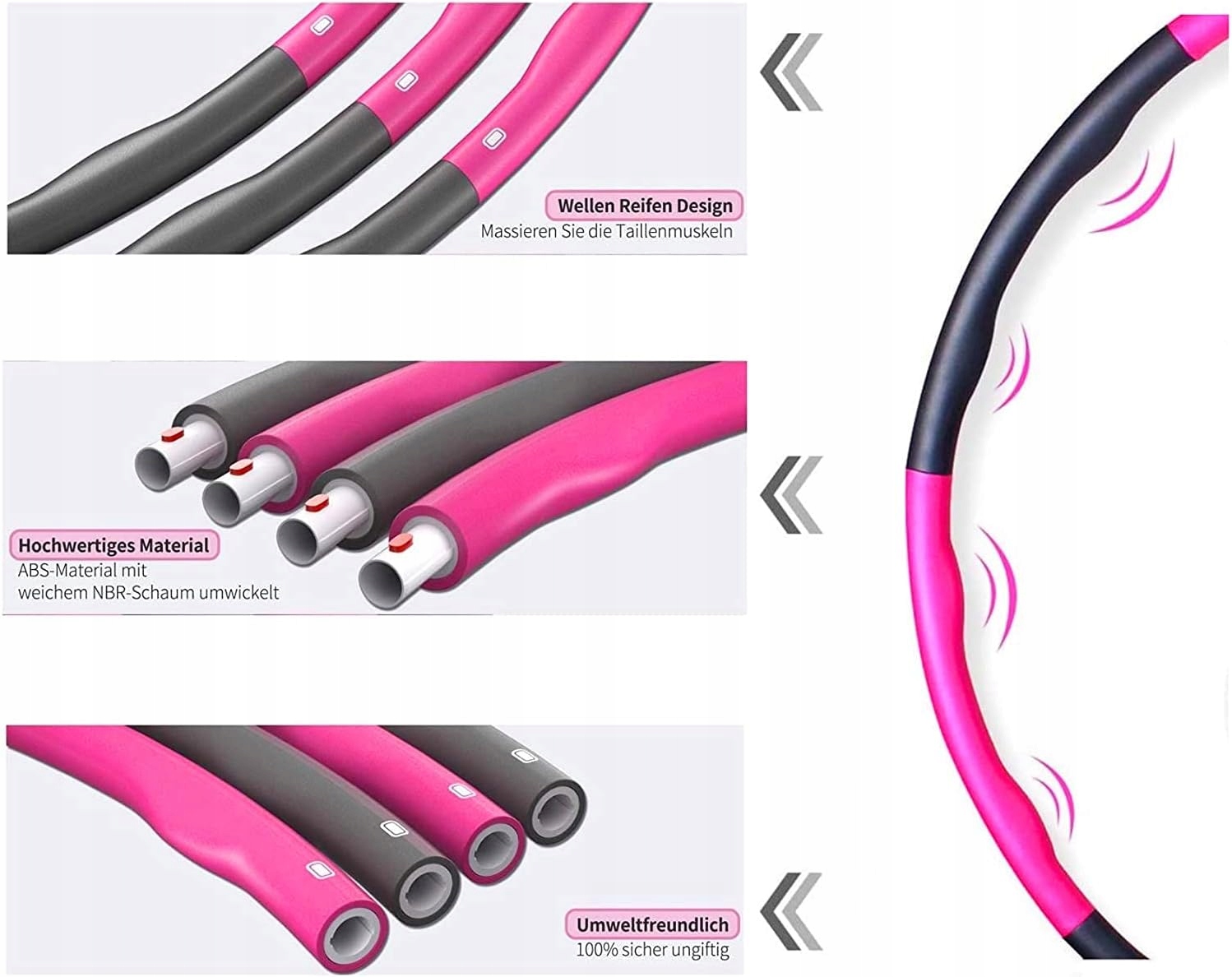 REGULOWANE HULA HOOP DO ODCHUDZANIA UTRATY MASY CIAŁA DLA KOBIET 1,2kg 95cm Marka inna