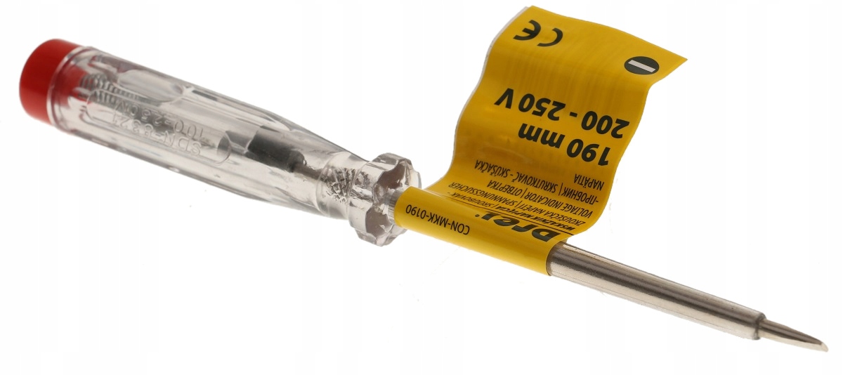 PRÓBÓWKA PRÓBNIK TESTER NAPIĘCIA 200-250V 190 mm