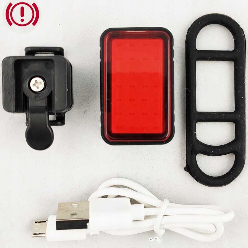 Lampka rowerowa TYŁ COB LED z funkcją STOP ładowanie 5V z portu USB Marka Jet