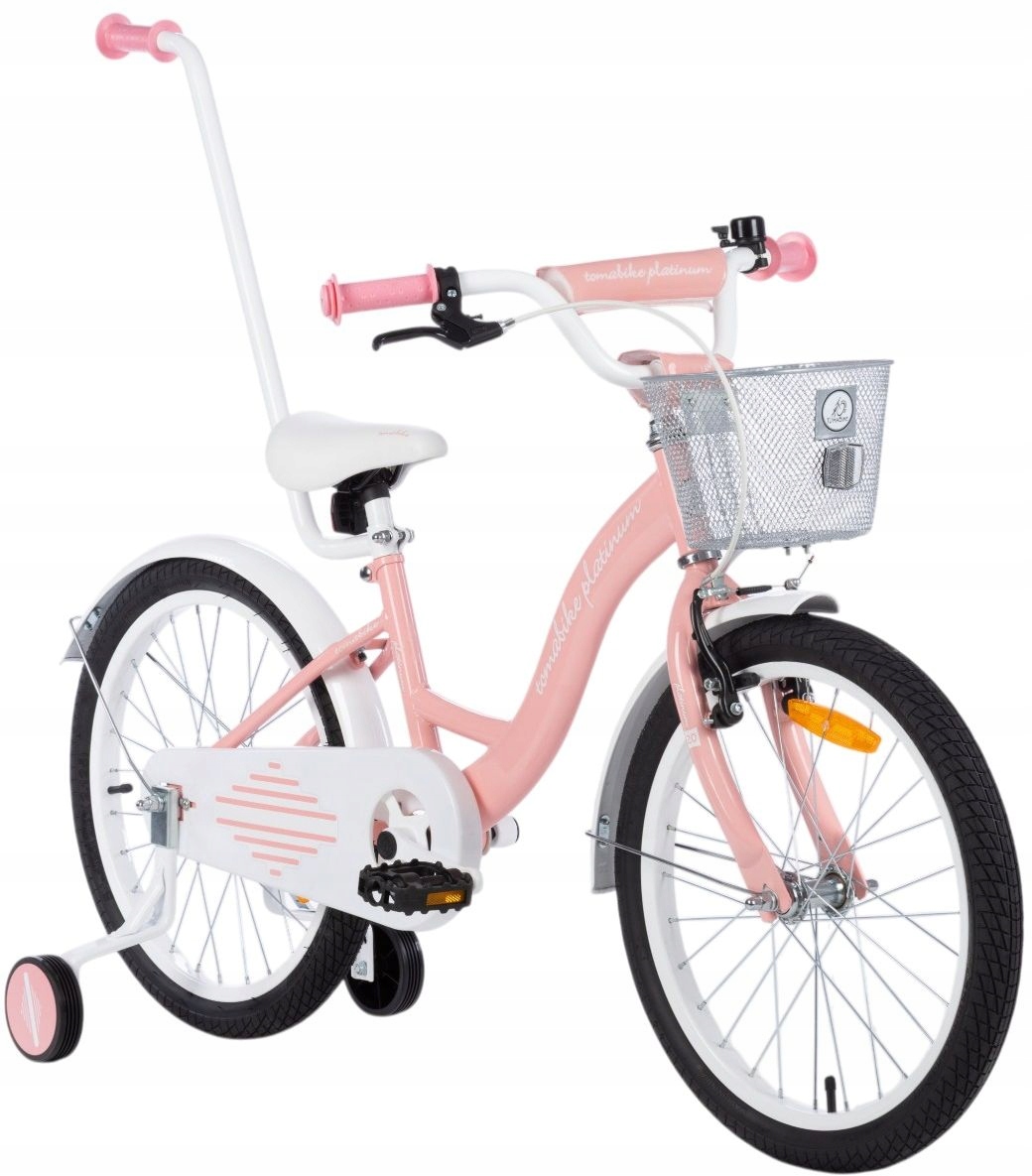 Rowerek Rower Tomabike 20 V-break Prowadnik Koszyk Kółka Boczne Dziewczynki