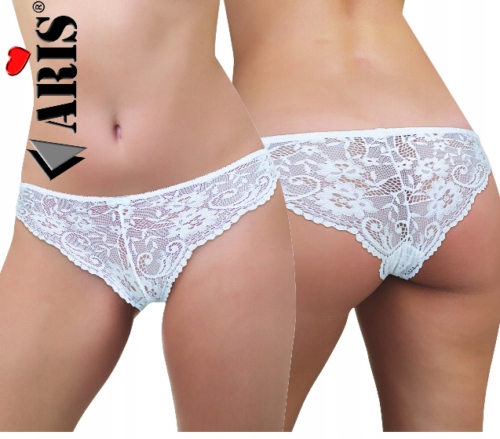 

Aris majtki figi białe koronka koronkowe sexi L 4