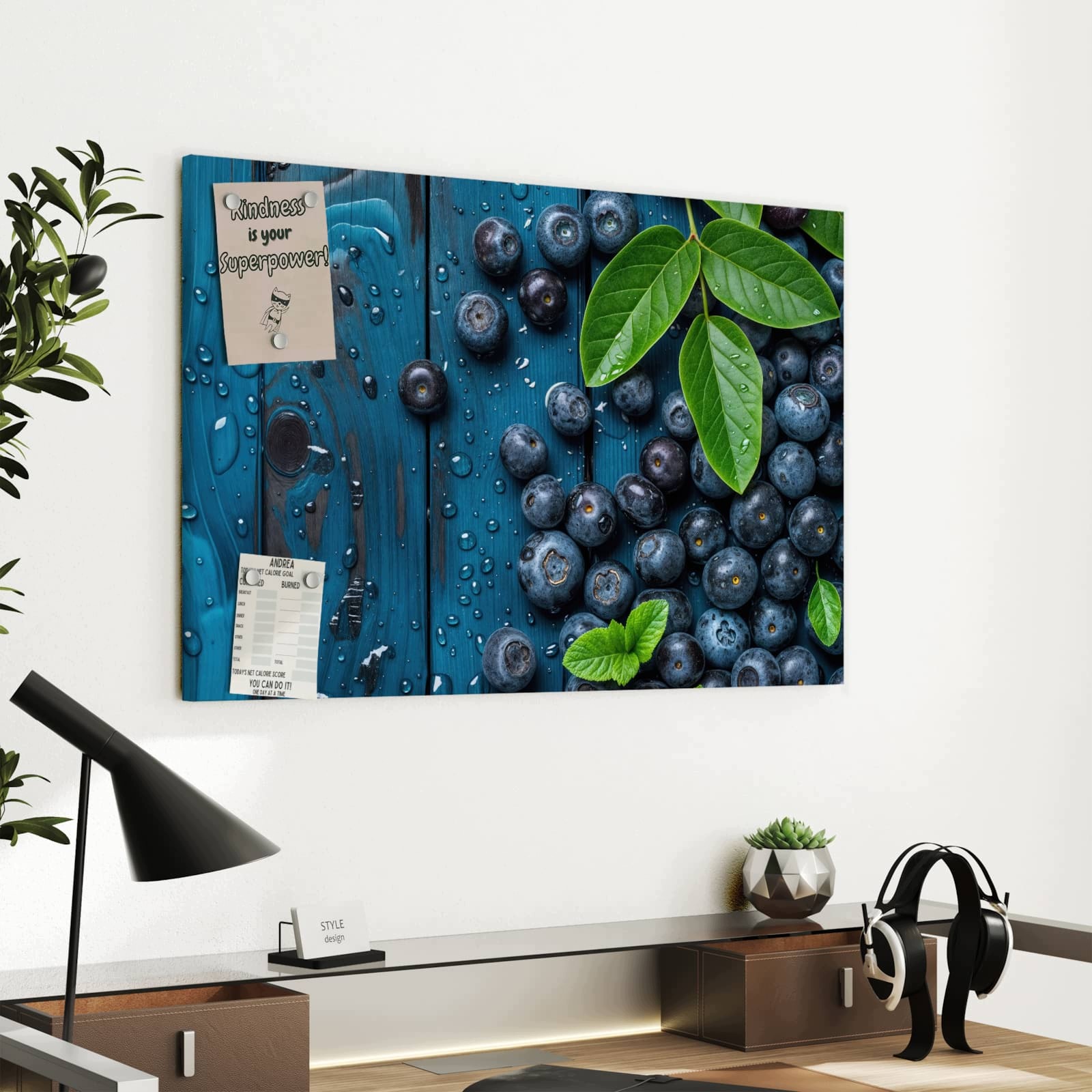 Magnetická tabule Bobule Dřevo 60 × 40 cm