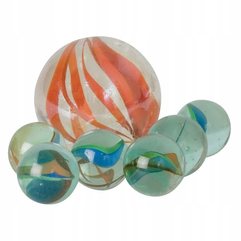 

Szklane Kulki Glass Marbles w siatce 18szt 1cm 4cm