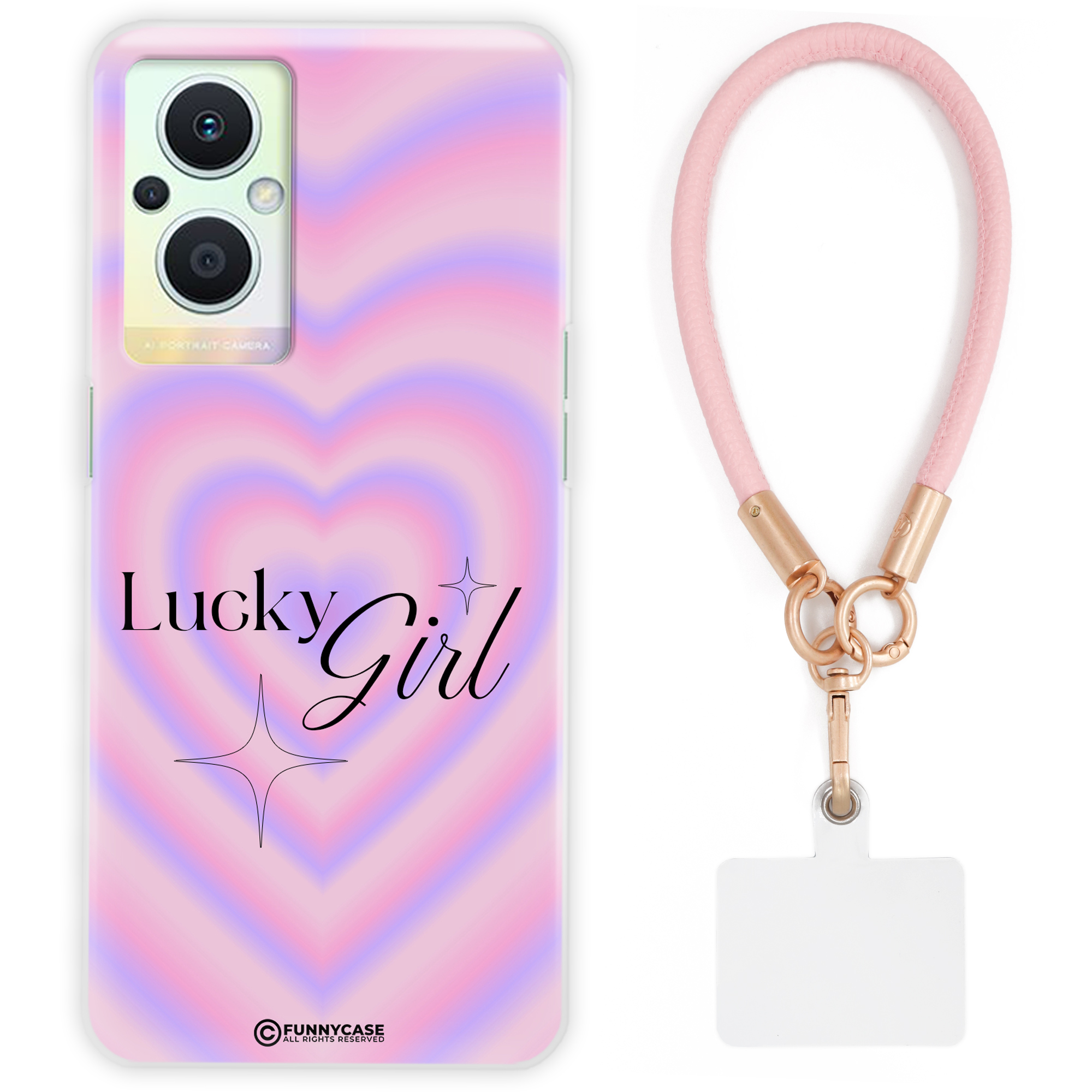 Pouzdro Pro Oppo Reno 8 Lite Case Ženské Afirmace Růžová Kožené Vodítko Vzory