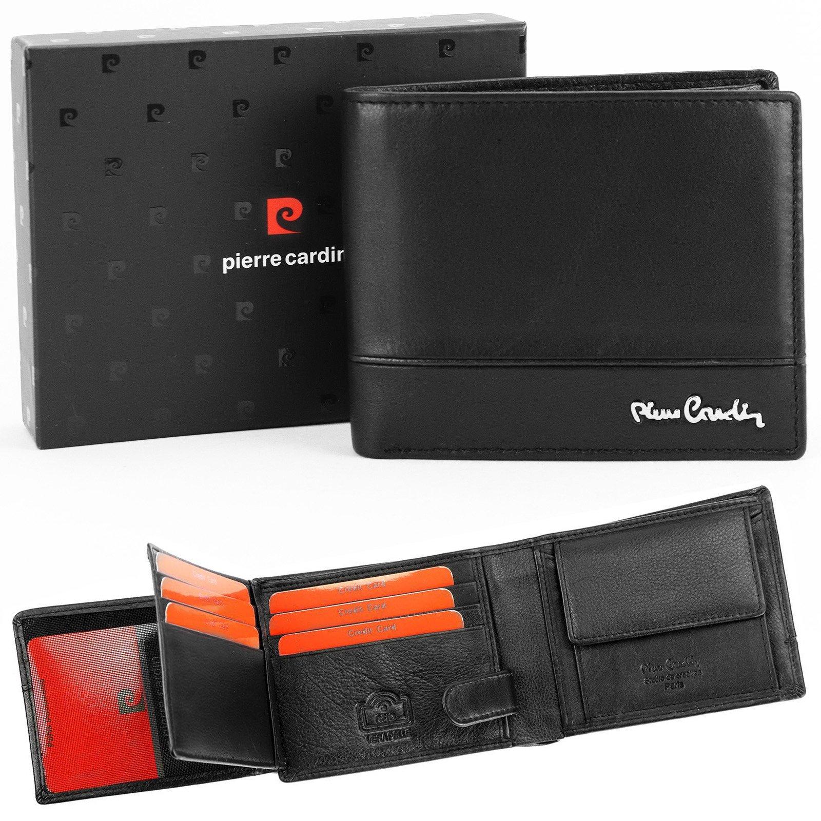 Duży Męski Portfel Ze Skóry Naturalnej Premium Marki Pierre Cardin