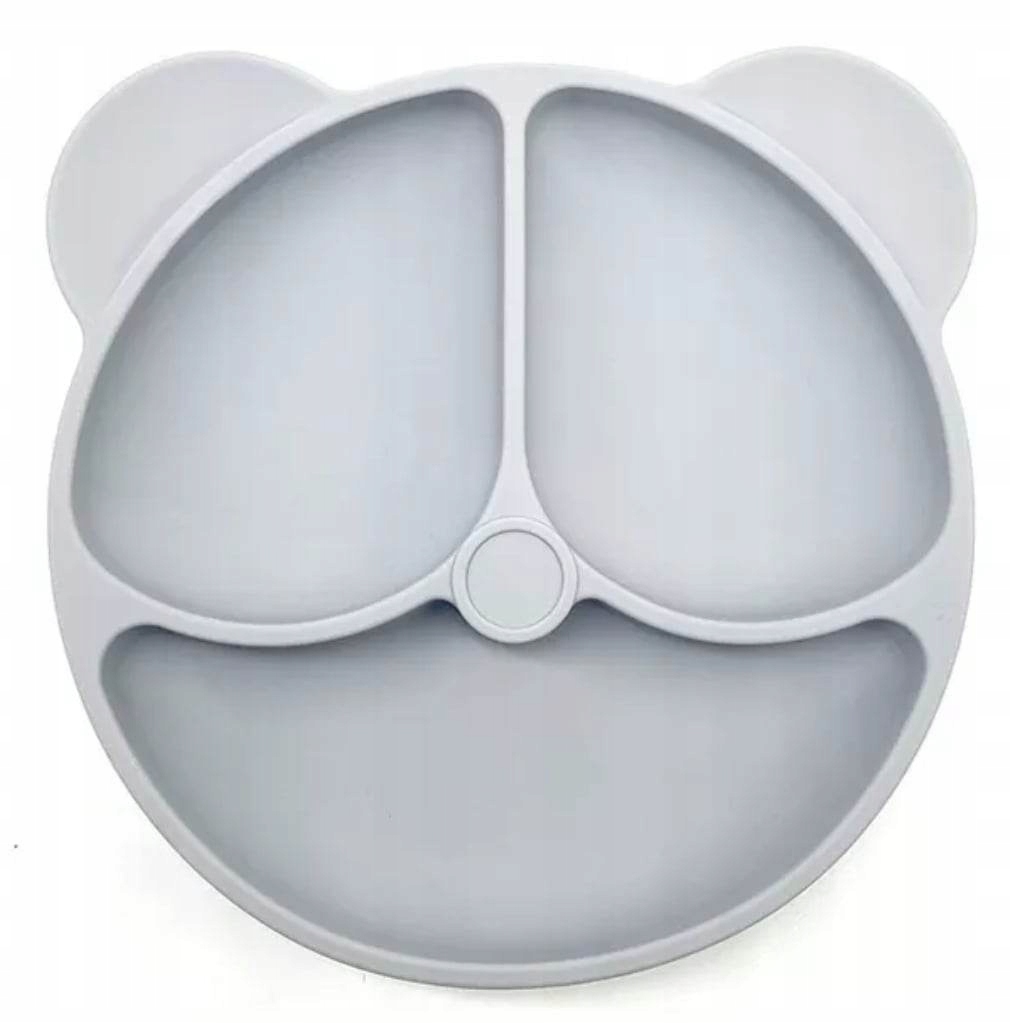 

Silikonowy Talerzyk Z Przedziałkami I Przyssawką