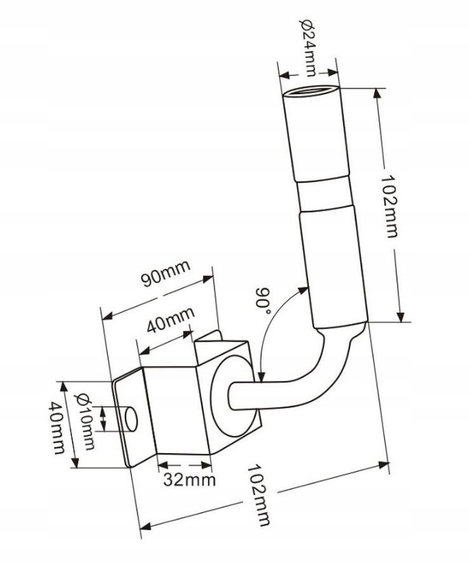 UCHWYT LAMPY OSTRZEGAWCZEJ KOGUTA 12/24V ZŁĄCZE TRZPIEŃ MOCOWANIE Numer katalogowy części ZM.T4