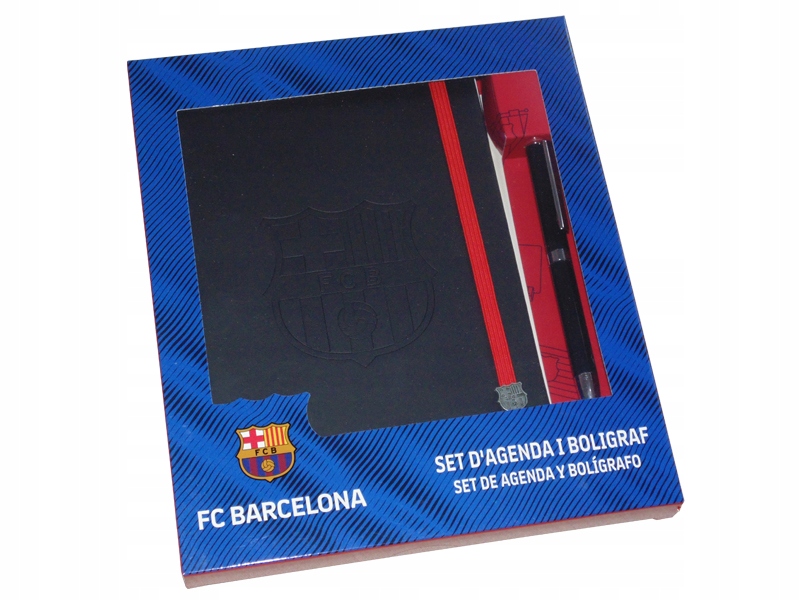 Fc Barcelona Terminarz Notatnik Brulion Długopis Komplet