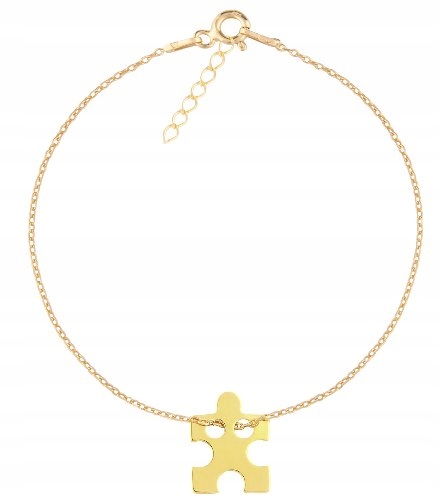 

Złoty Puzzel celebrytka bransoletka nowość srebro