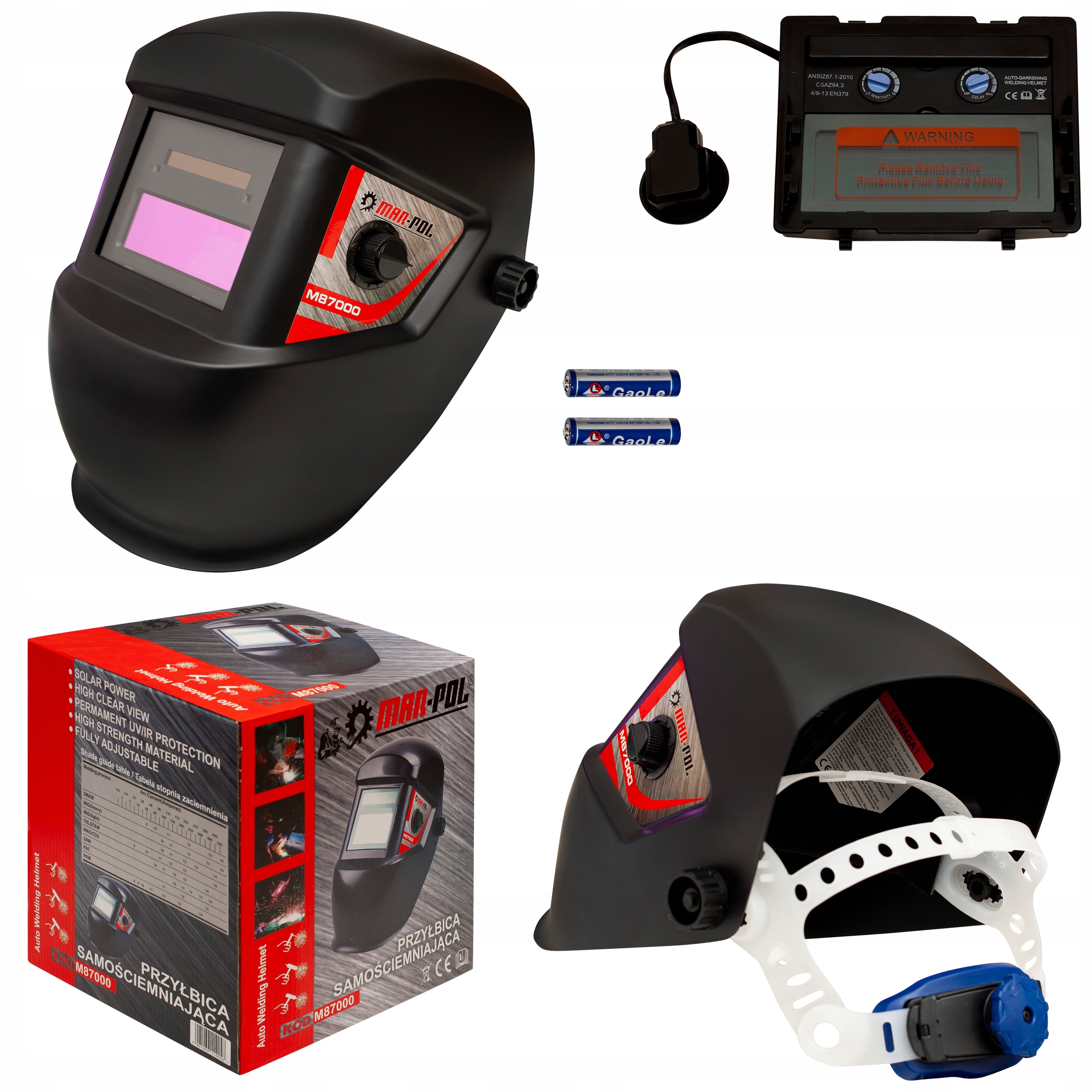 MASKA SPAWALNICZA PRZYŁBICA SAMOŚCIEMNIAJĄCA MIG MAG MMA TIG