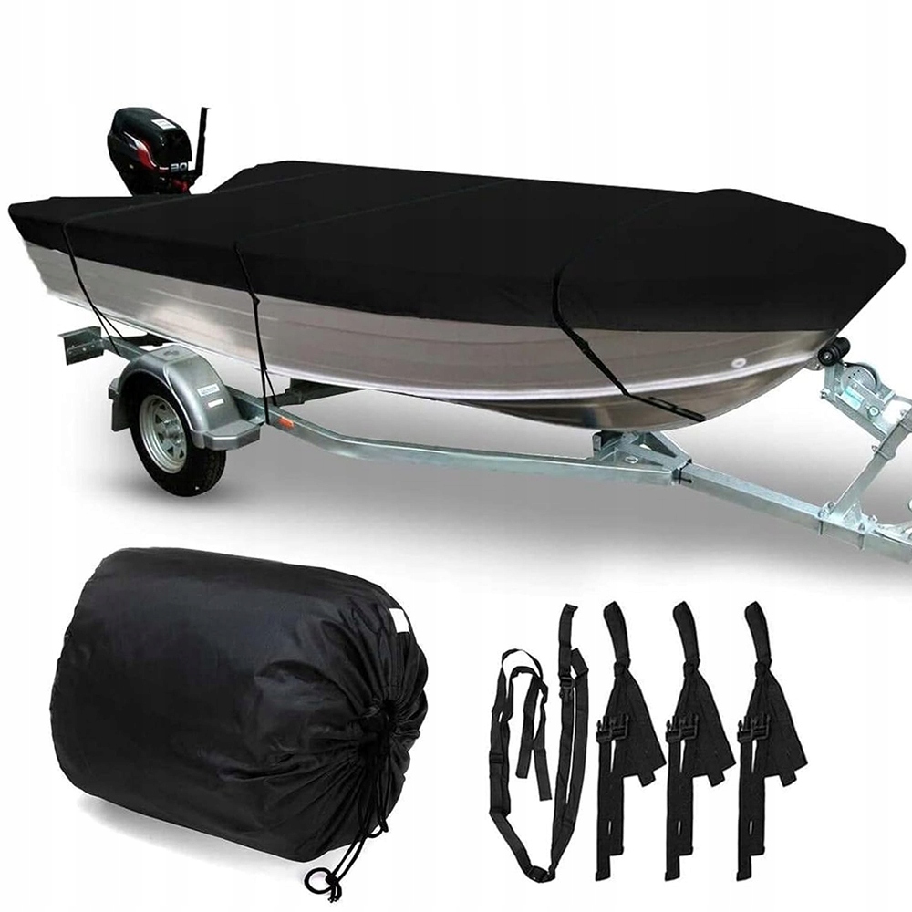 Pokrowiec na łódź wędkarską Plandeka na łódkę Pokrowiec Ochrona 270-420 cm