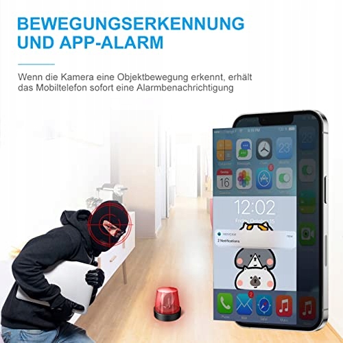 AOBOCAM Mini Kamera 1080P HD WLAN Kamera Z Monitoringiem Ruchu Aplikacja — miniatura 3
