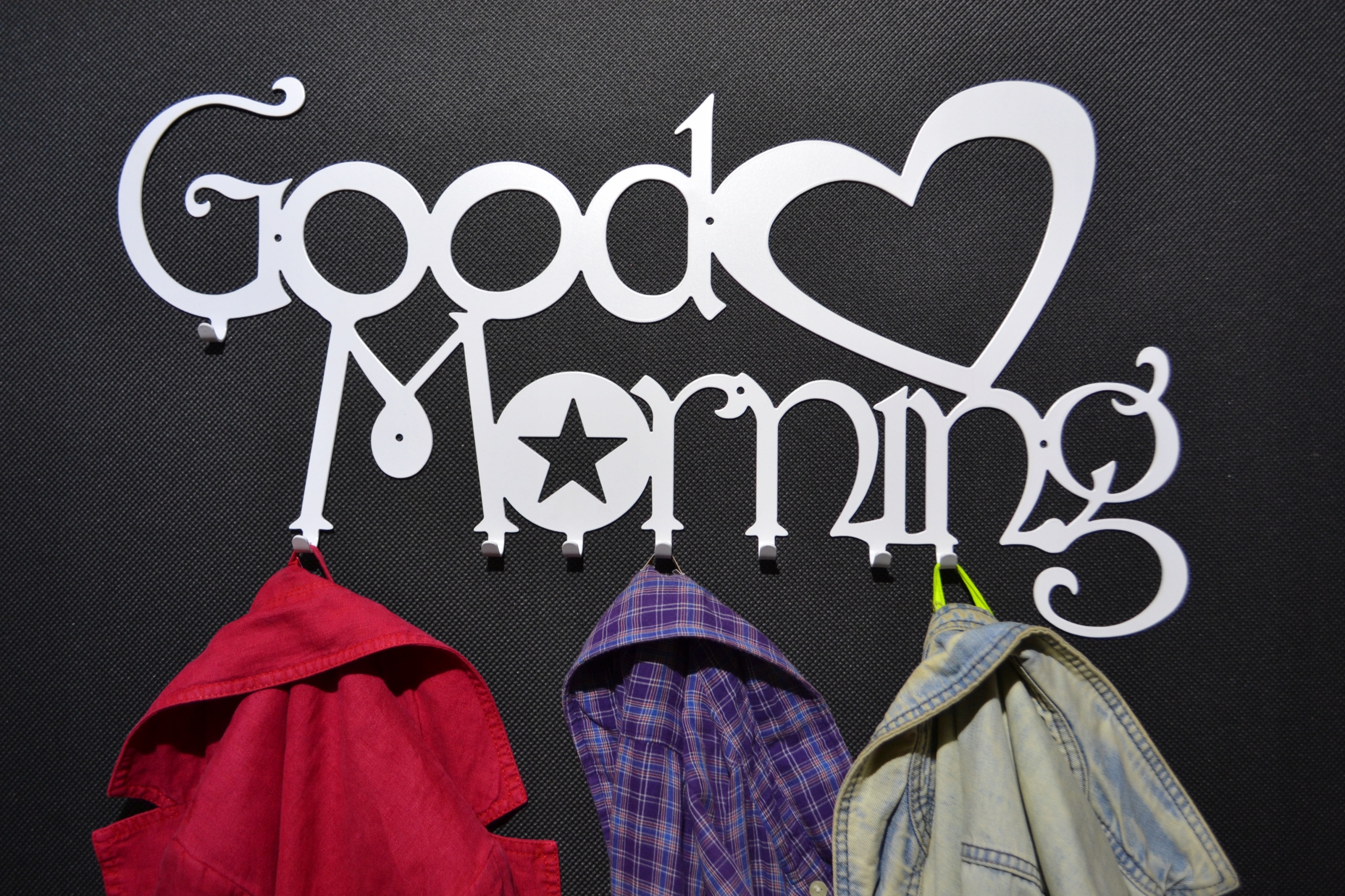 

Good Morning #2 Biały Wieszak na ubrania Duży