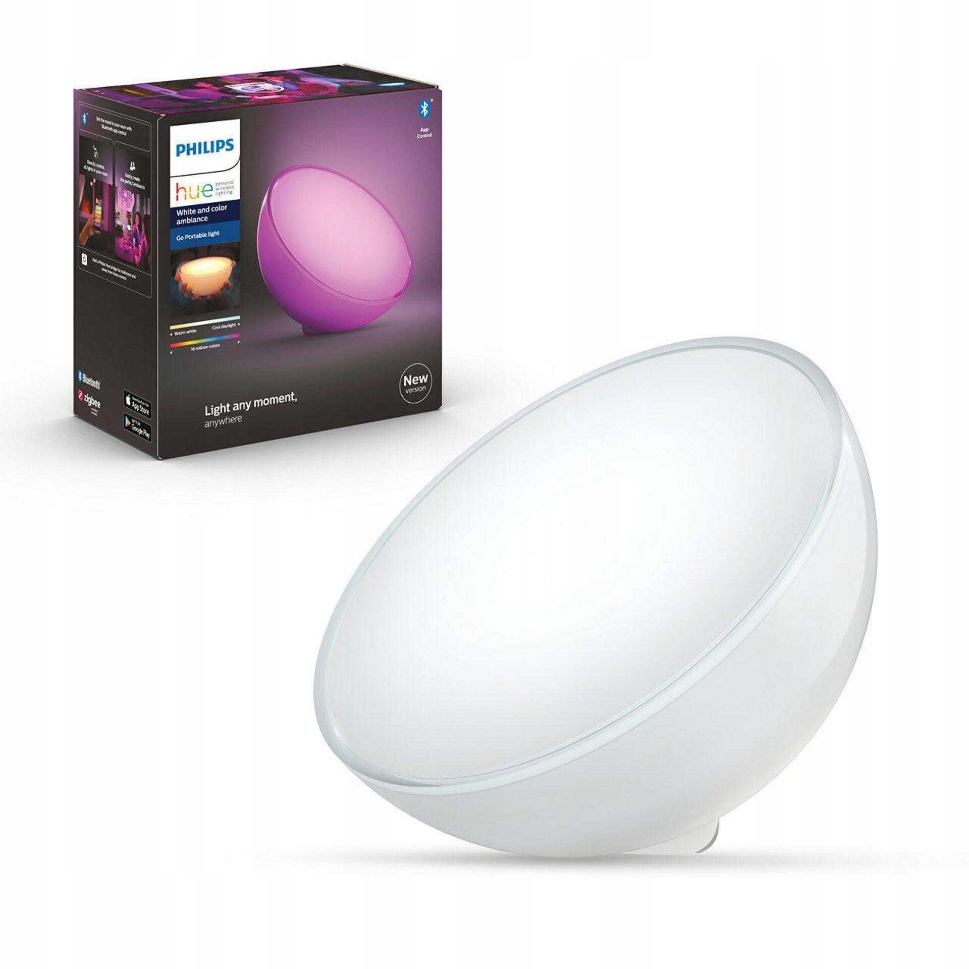 Philips Hue Go 76020/31/P7 prenosná múdra Led lampička Rgb 520lm biela