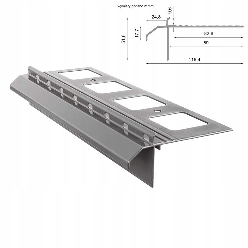 PROFIL OKAPOWY tarasowy balkonowy K20R Renoplast