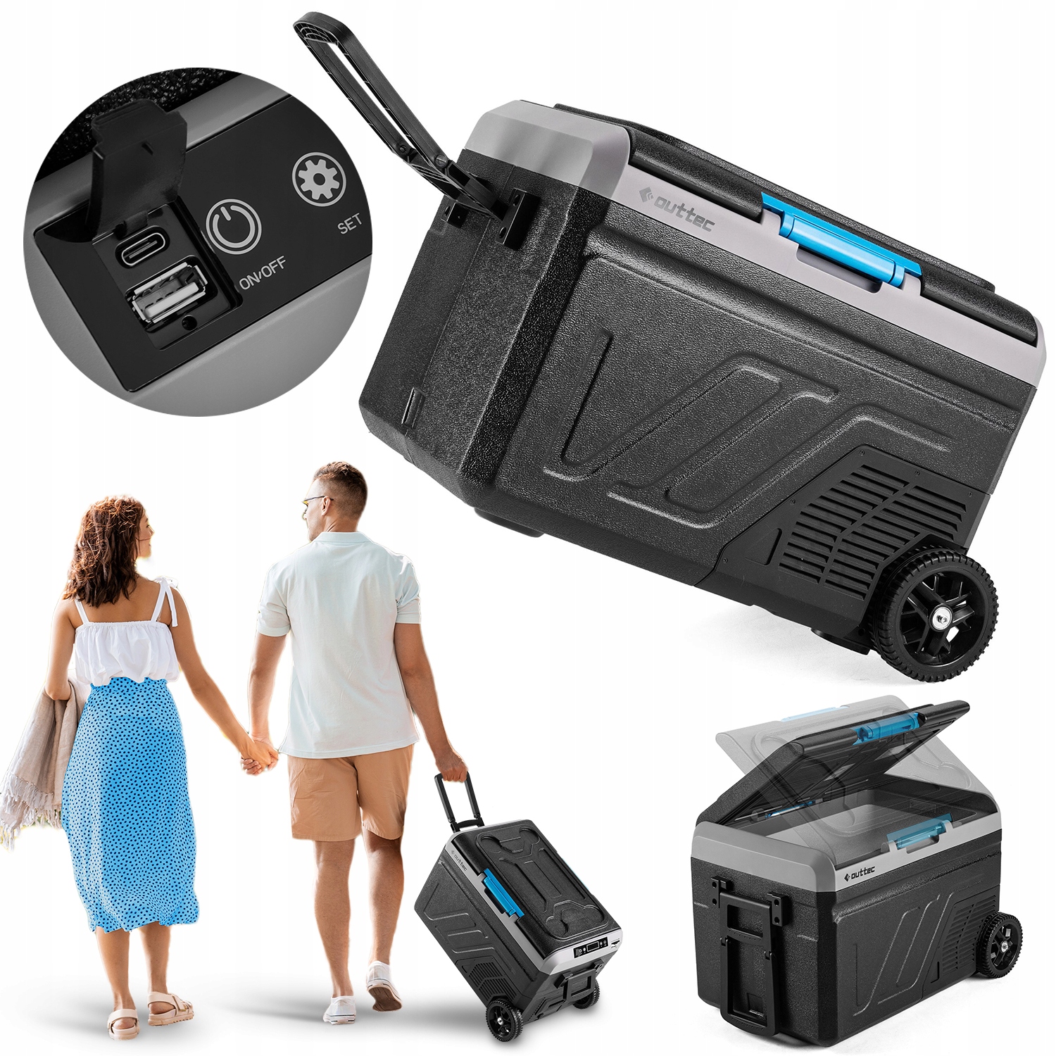 Lodówka Turystyczna Kompresorowa Samochodowa Elektryczna 40L 12/230V -22°C