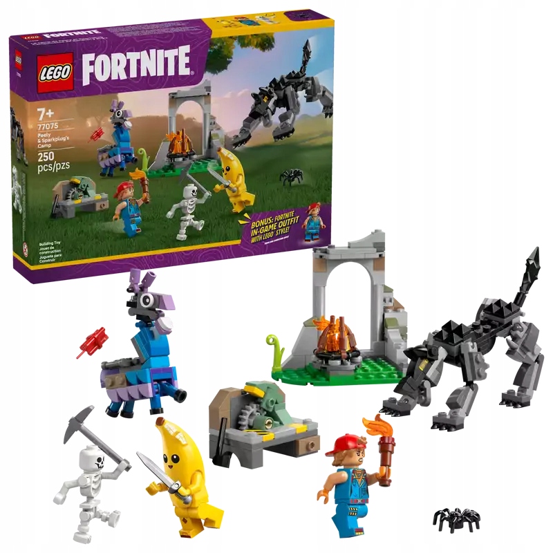 Lego Fortnite Kožek a Jiskra a tábor 77075