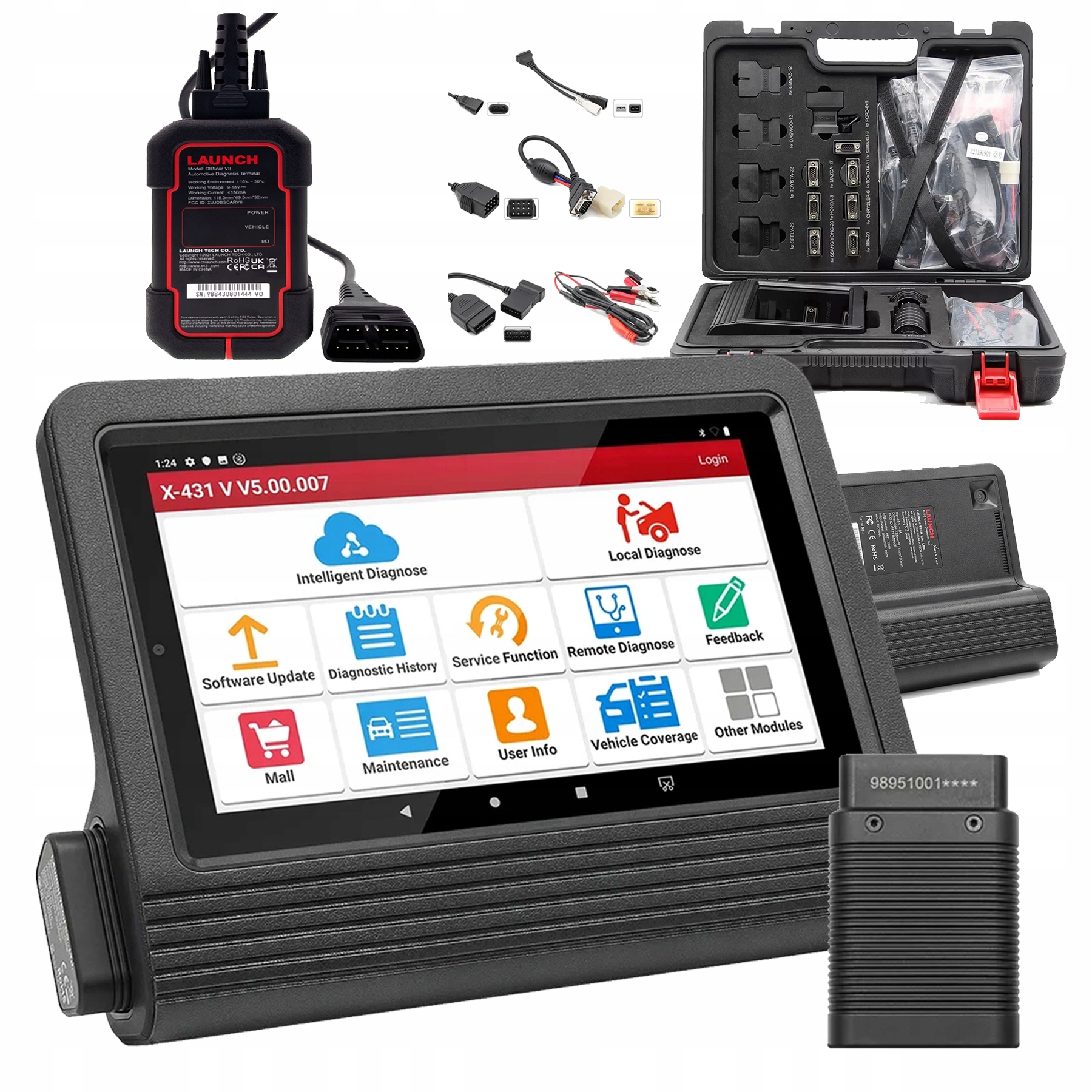 Launch X431 Pro V 5.0 Nový model 2024 2 rokov, hlava Can Fd