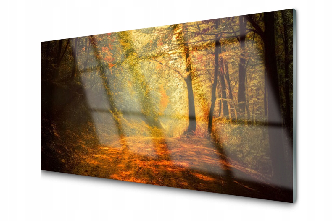 

Panel szklany Płytka Las Jesień Droga 140x70