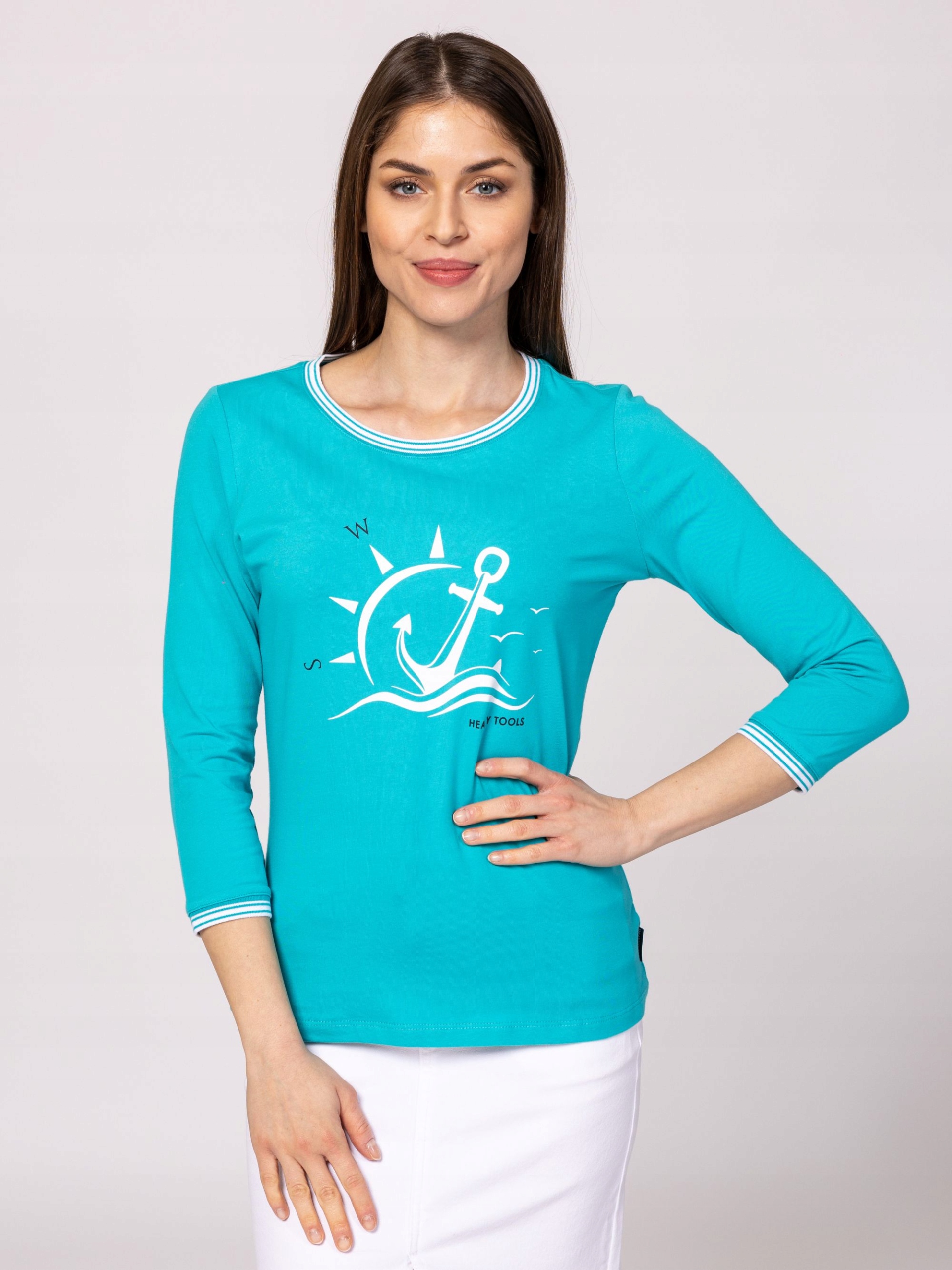 Heavy Tools Dámské Tričko S 3/4 Rukávem CARLOS25 Mořská Coolteal L