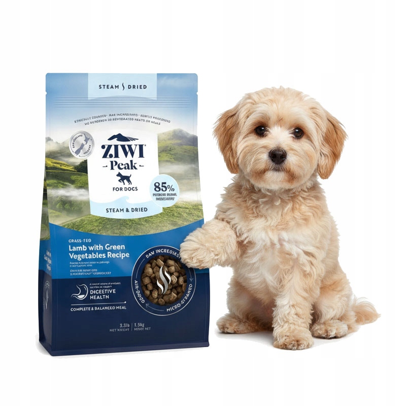 Levně Ziwi Peak Steam & Dried Jehněčí S Zelenou Zeleninou 1,5 kg Vařené