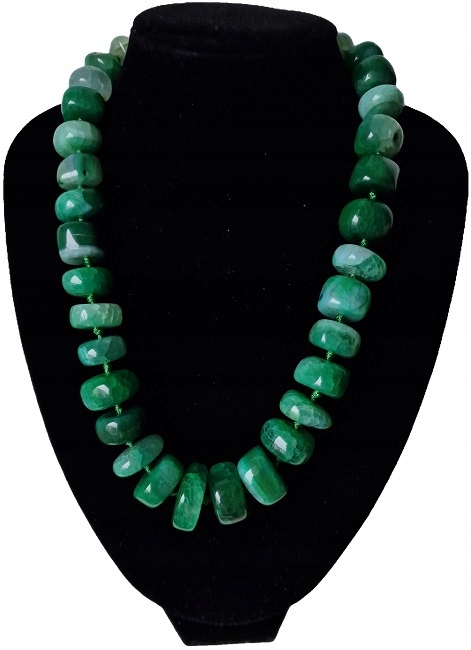 Smaragdový Achátový Náhrdelník Etnické Inspirace